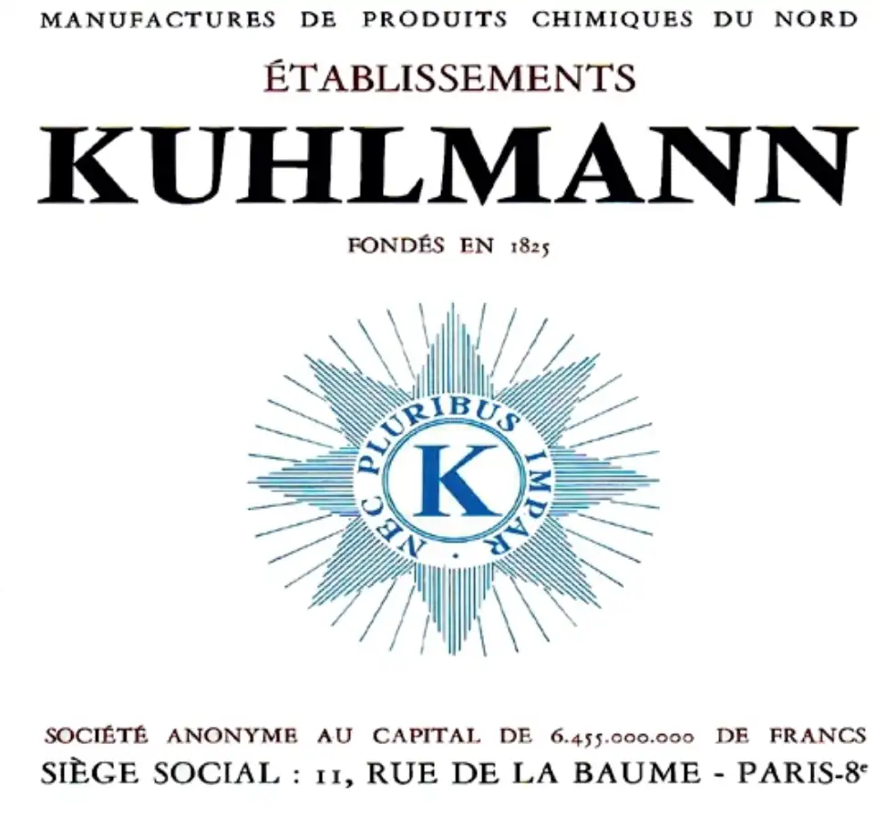 document d'archive de l'usine Kuhlmann